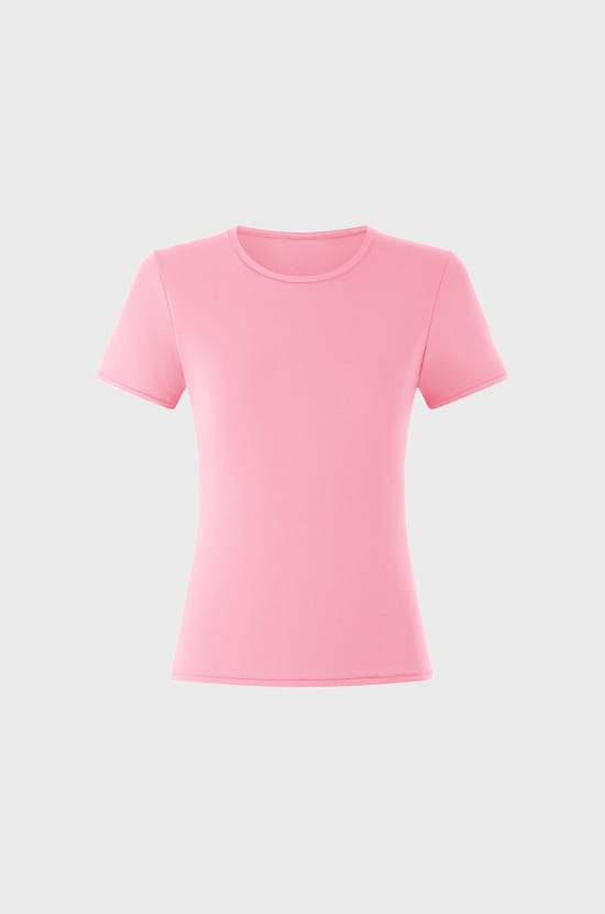Short-sleeved microfiber T-shirt;${refinementColor}