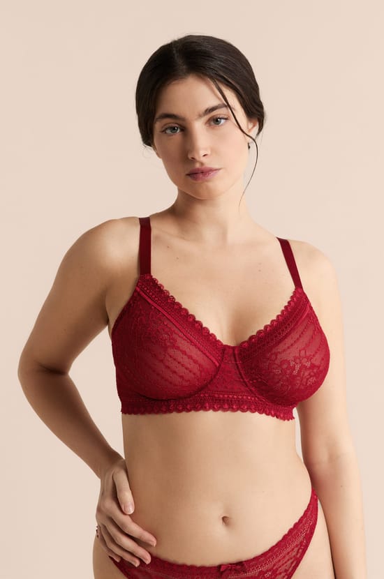 Sujetador sin relleno con efecto reductor de una talla;${refinementColor}