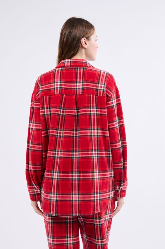 Camisa de pijama a cuadros;${refinementColor}