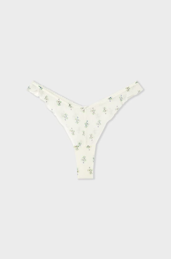 Tanga de tul estampado;${refinementColor}