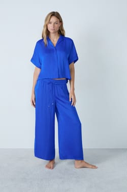 Short-Sleeved Pajama Shirt;${refinementColor}