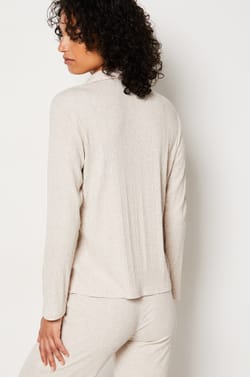 Ribbed Richelieu Pajama Shirt;${refinementColor}