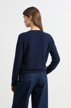 Pull col rond en cachemire;${refinementColor}