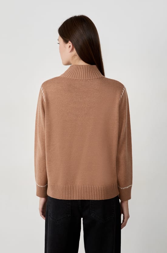 High Neck Sweater;${refinementColor}