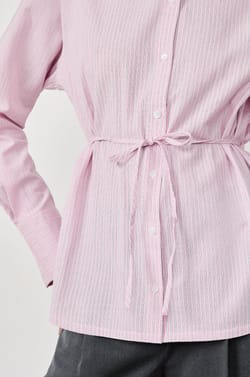 Chemise manches longues en popeline;${refinementColor}