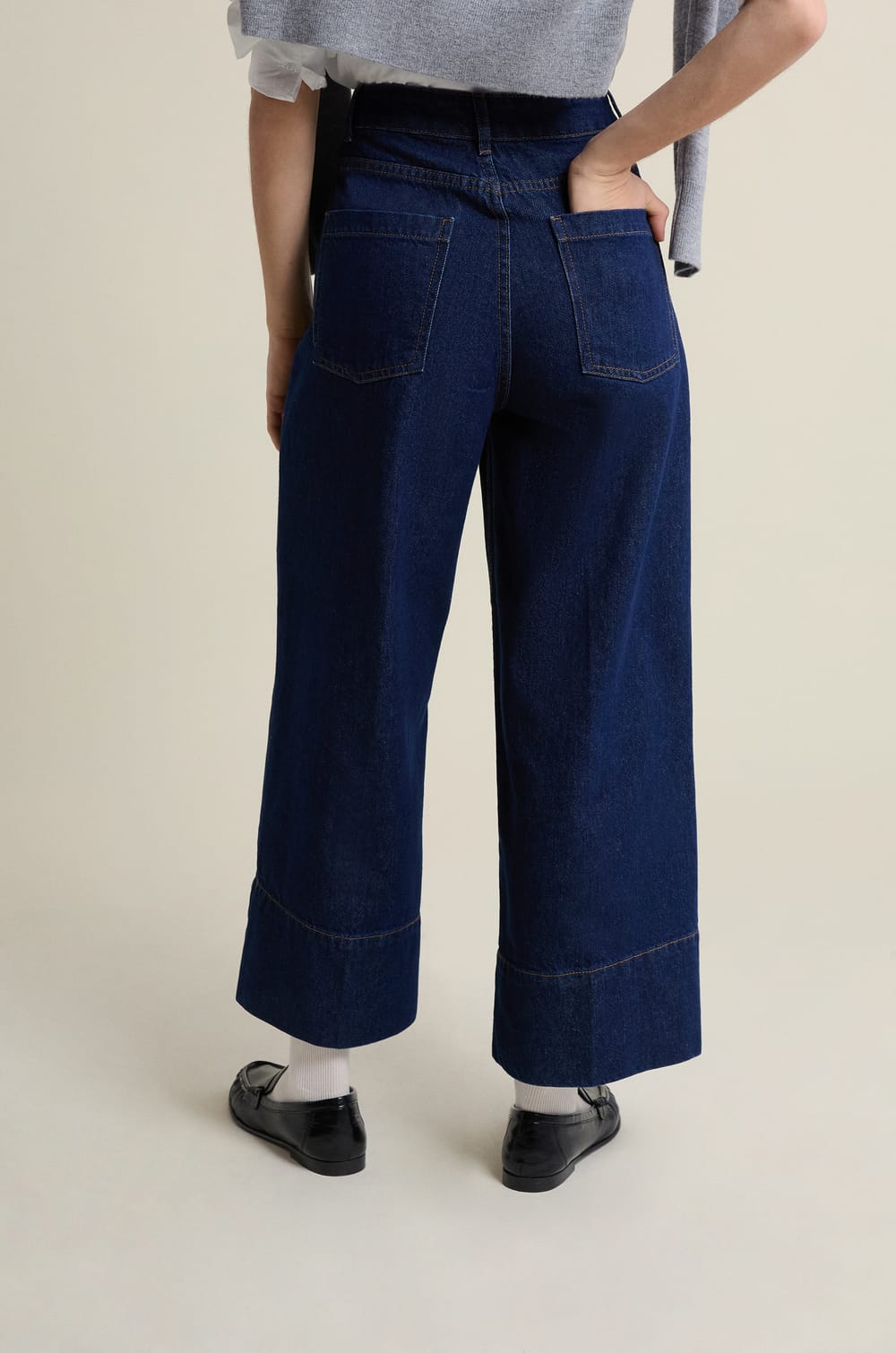 Straight Jeans with Front Pockets;${refinementColor}