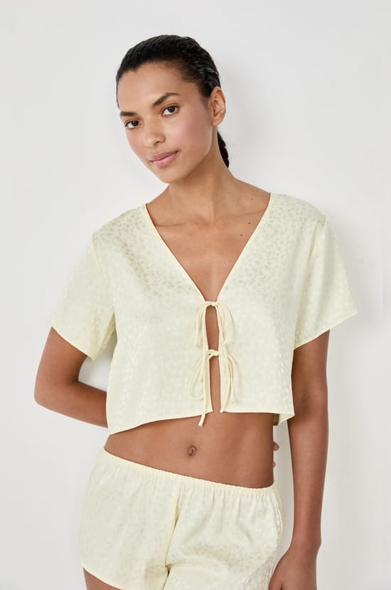 Short-sleeved pyjama top;${refinementColor}