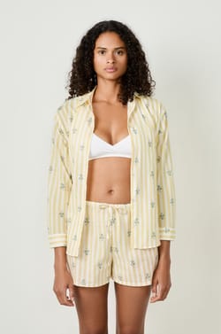 Short de pyjama en coton à motifs;${refinementColor}