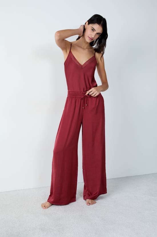 Wide-leg satin trousers;${refinementColor}