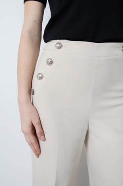 Wide-Leg Twill Pants;${refinementColor}