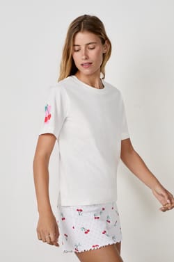 Short-sleeved cotton T-shirt "Sweet Cherie;${refinementColor}