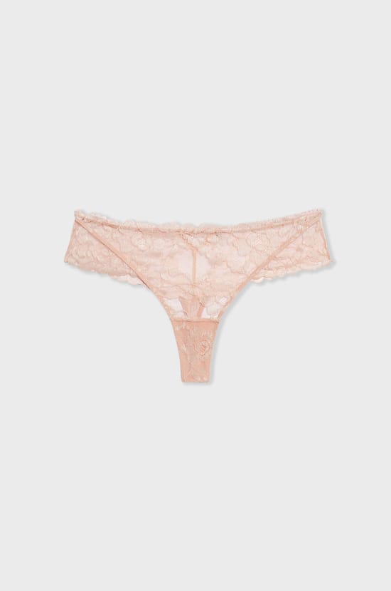 Lace and Tulle Tanga;${refinementColor}