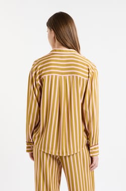 Camisa de pijama bicolor a rayas;${refinementColor}