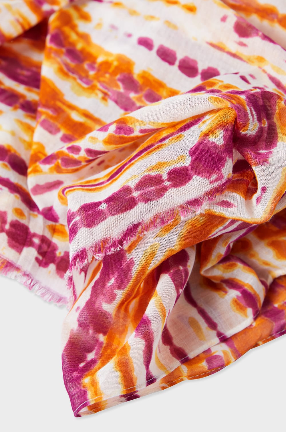 Multicoloured cotton scarf;${refinementColor}