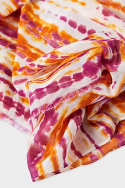 Multicoloured cotton scarf;${refinementColor}