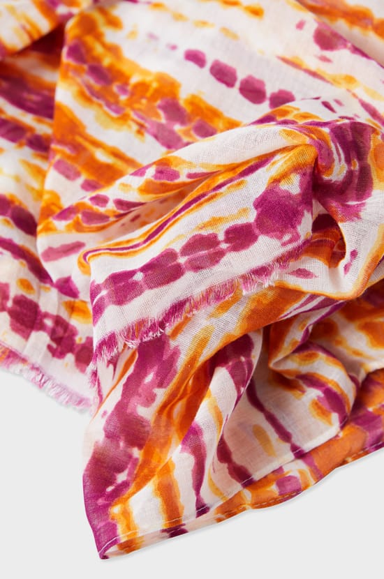 Multicoloured cotton scarf;${refinementColor}