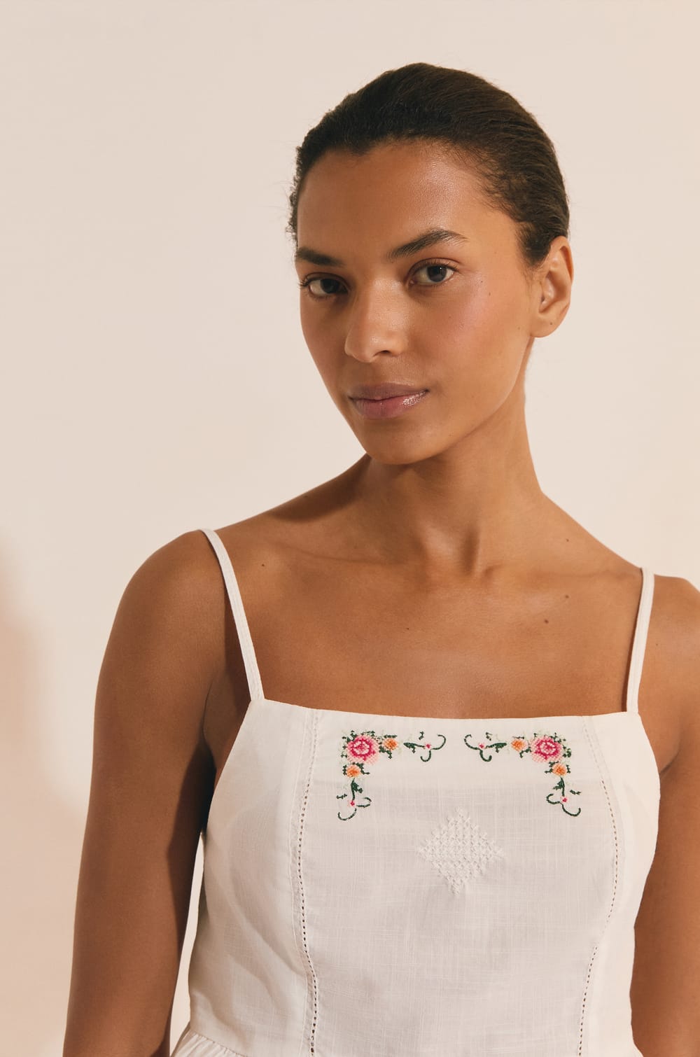 Top de pyjama en coton;${refinementColor}