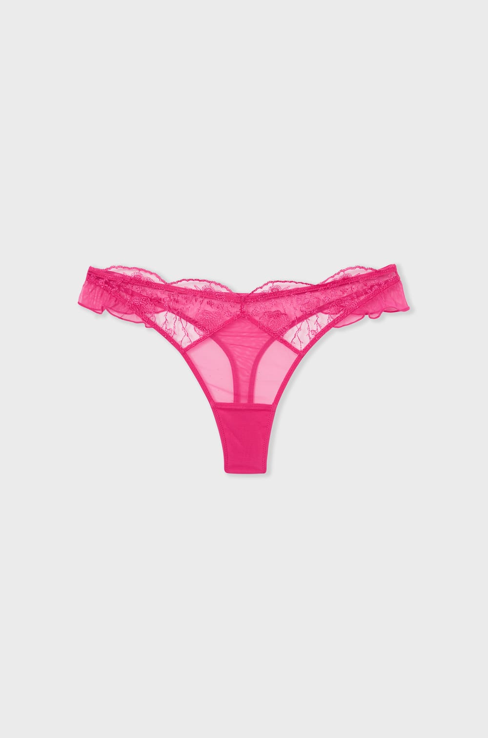 Embroidered Tulle Thong;${refinementColor}