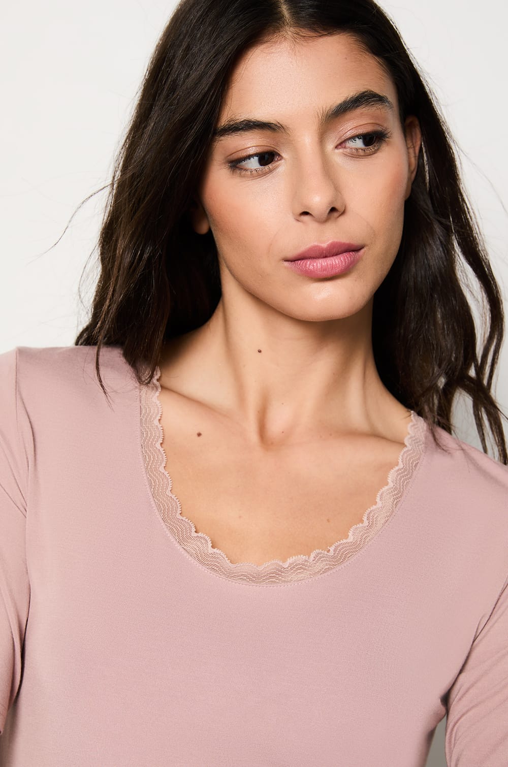 Long Sleeve Thermal Knit T-Shirt;${refinementColor}