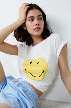 Smiley&reg;ORIGINALS cotton short-sleeved T-shirt;${refinementColor}