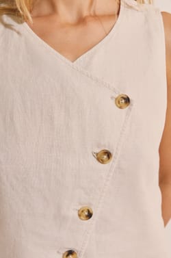 Top crois&eacute; en lin;${refinementColor}