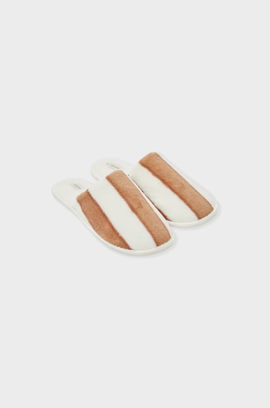 Chaussons mules à rayures;${refinementColor}