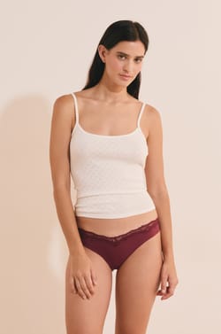 Culotte avec d&eacute;tail dentelle;${refinementColor}
