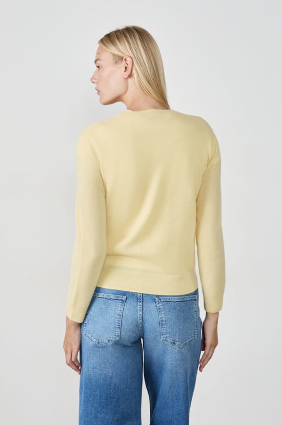 Jersey de cuello redondo de cachemira;${refinementColor}