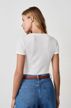 Short-sleeved knit T-shirt;${refinementColor}