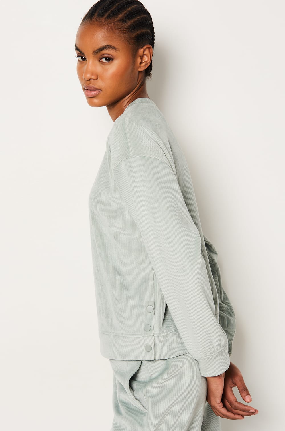 Ribbed Pyjama Sweatshirt;${refinementColor}