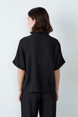 Chemise de pyjama manches courtes à rayures;${refinementColor}