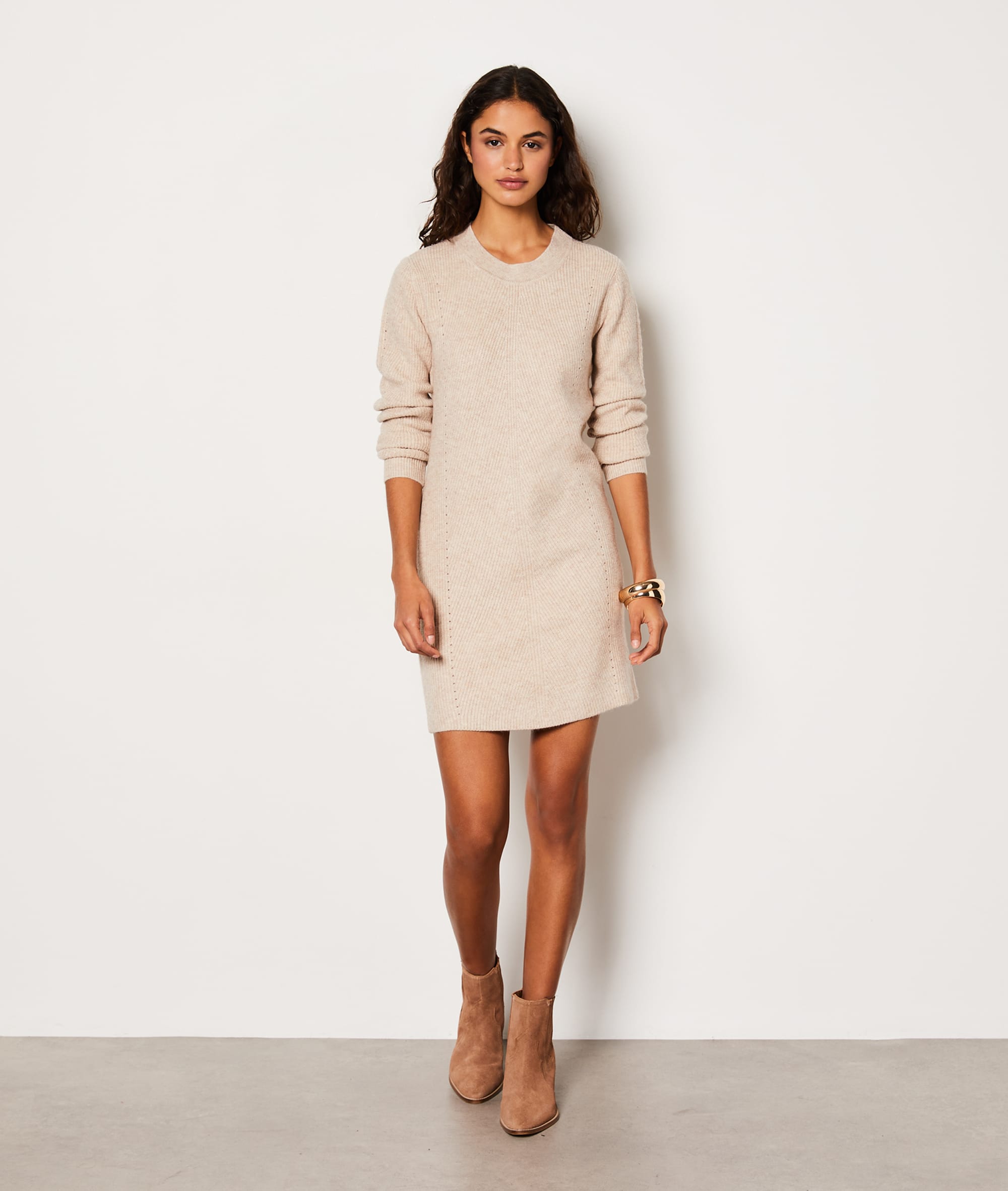 Robe courte en maille