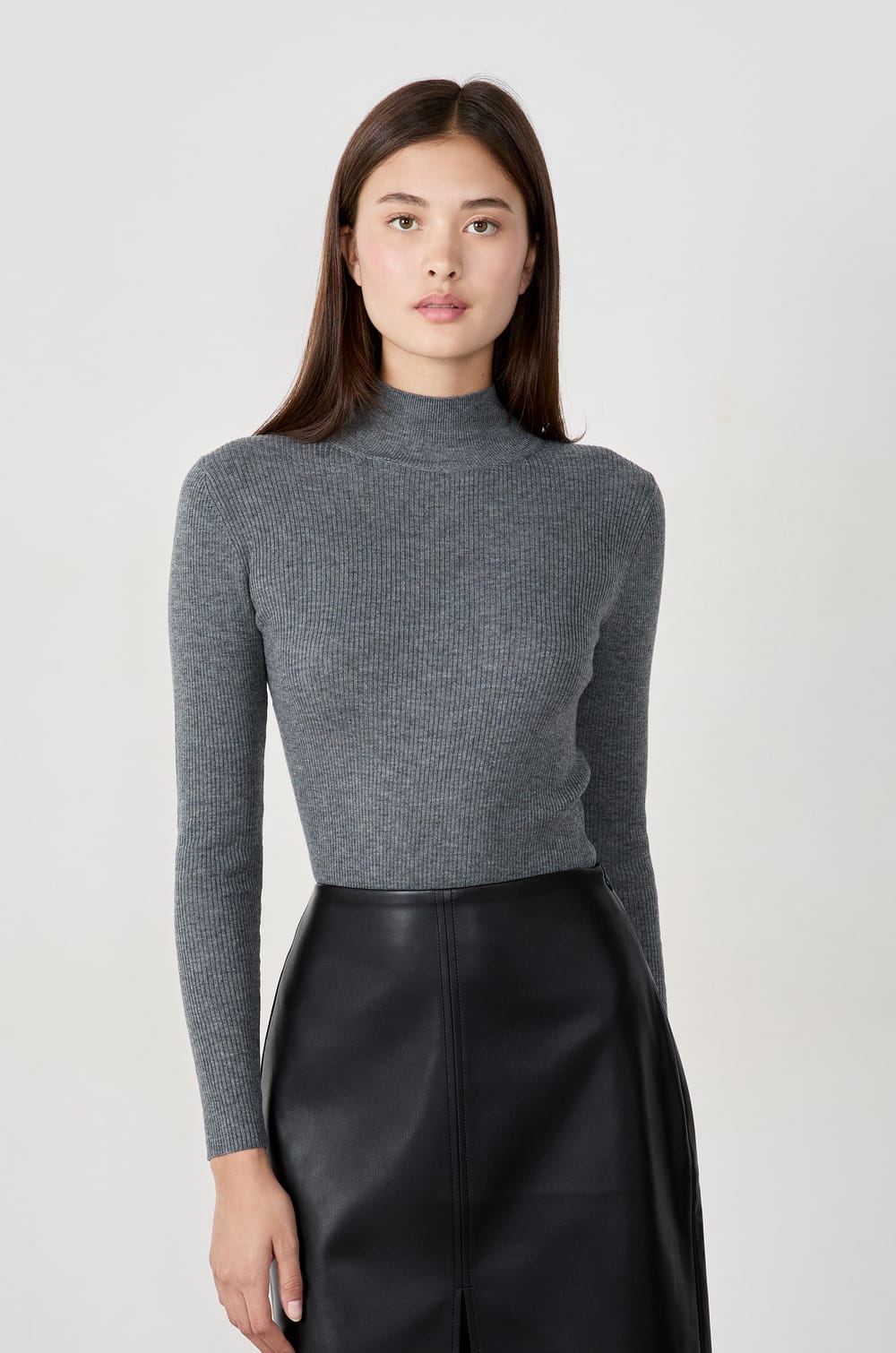 High Neck Sweater;${refinementColor}