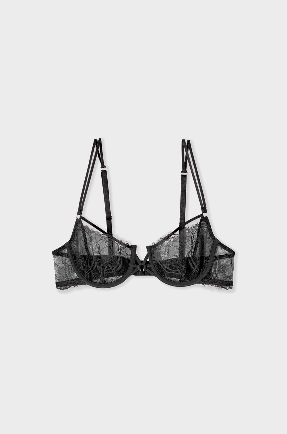 Bra N.9 - Balconnet de encaje con tirantes dobles;${refinementColor}