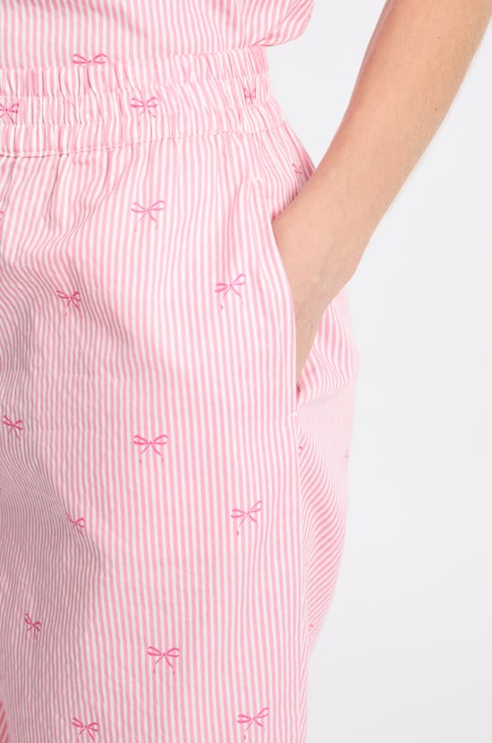 Pantalon de pyjama en coton à motifs;${refinementColor}