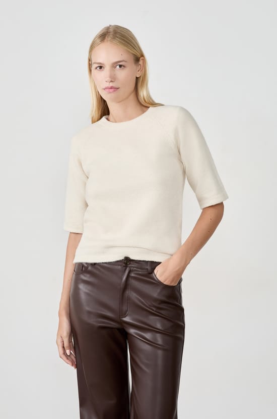 Short-sleeved sweater;${refinementColor}