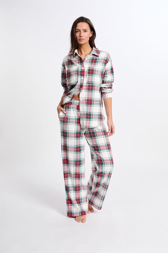Checkered Pyjama Trousers;${refinementColor}