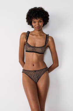 Leopard Tulle Bralette;${refinementColor}