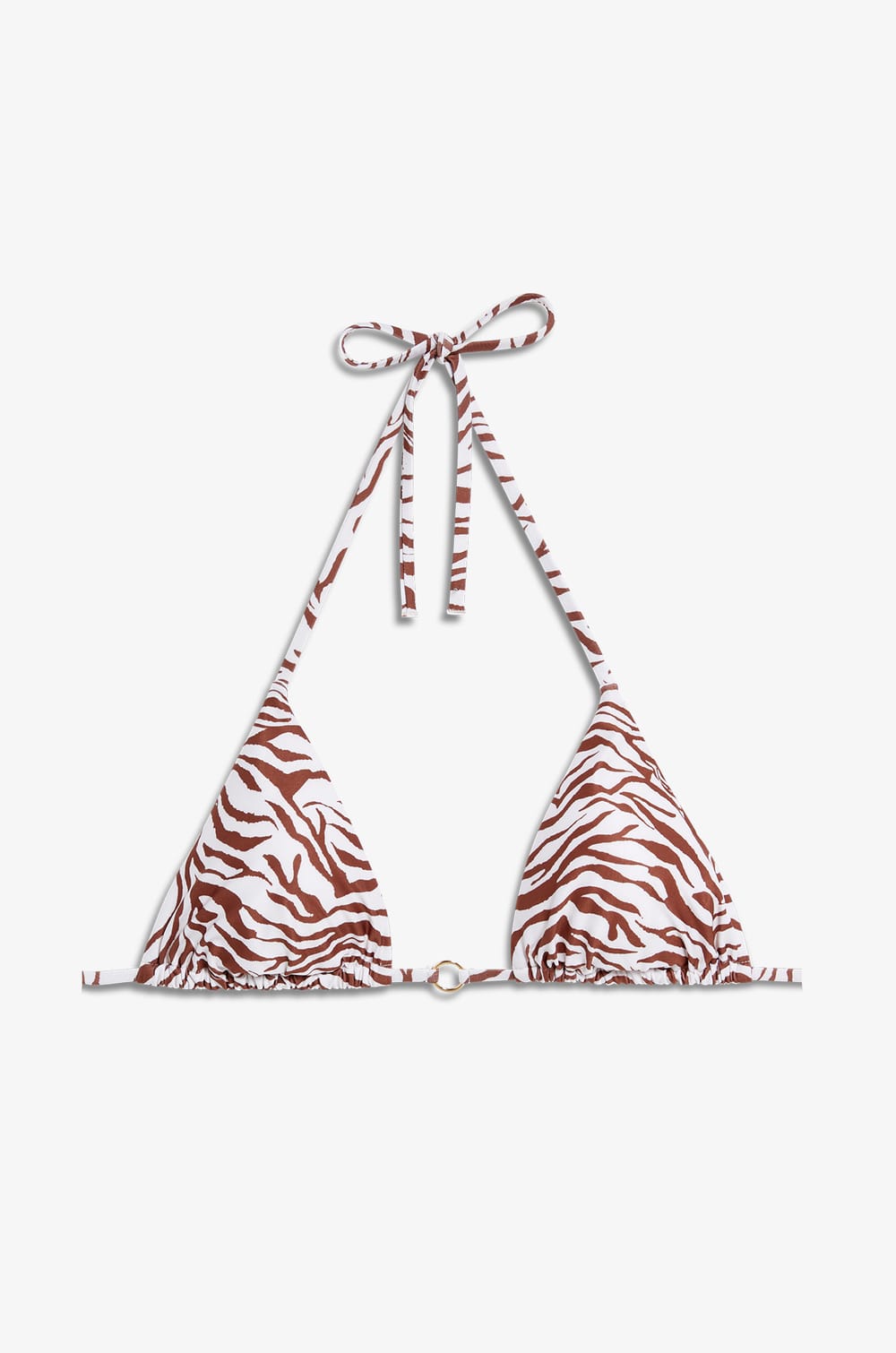 Triangle haut de maillot imprimé zèbre;${refinementColor}