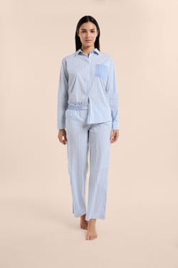 Pyjama-Hose mit Streifen;${refinementColor}