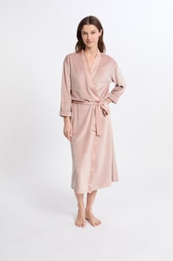 Velvet-Effect Robe;${refinementColor}