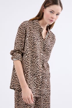 Chemise de pyjama à manches longues à motifs;${refinementColor}