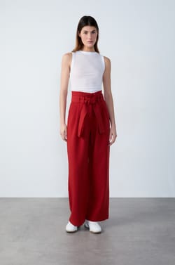 Wide Tie-Waist Trousers;${refinementColor}