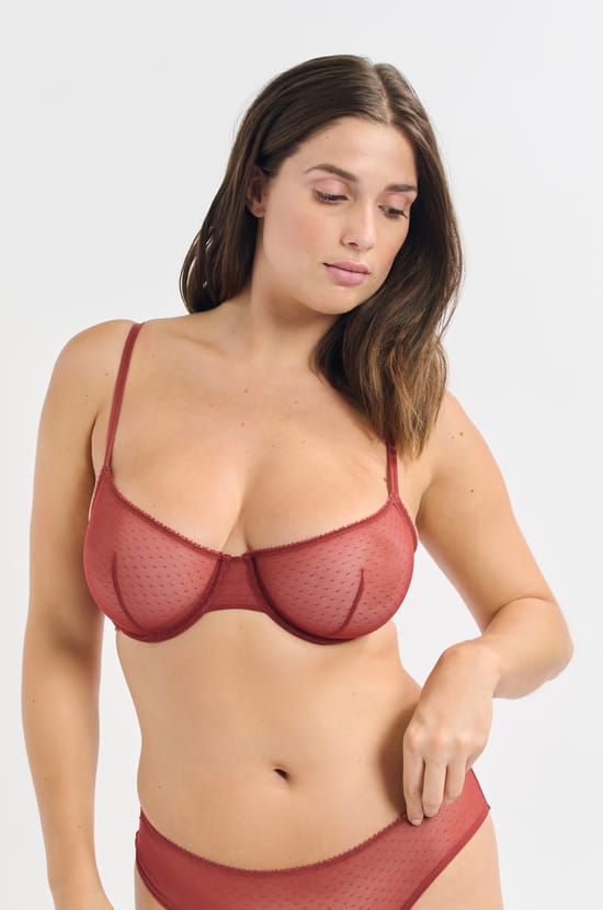 Soutien-gorge classique en tulle;${refinementColor}