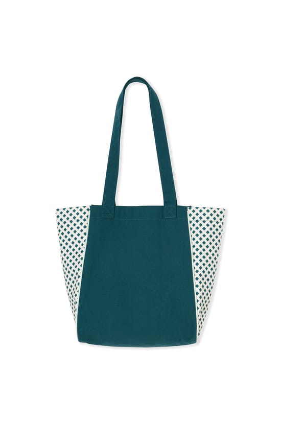 Printed Cotton Tote Bag;${refinementColor}