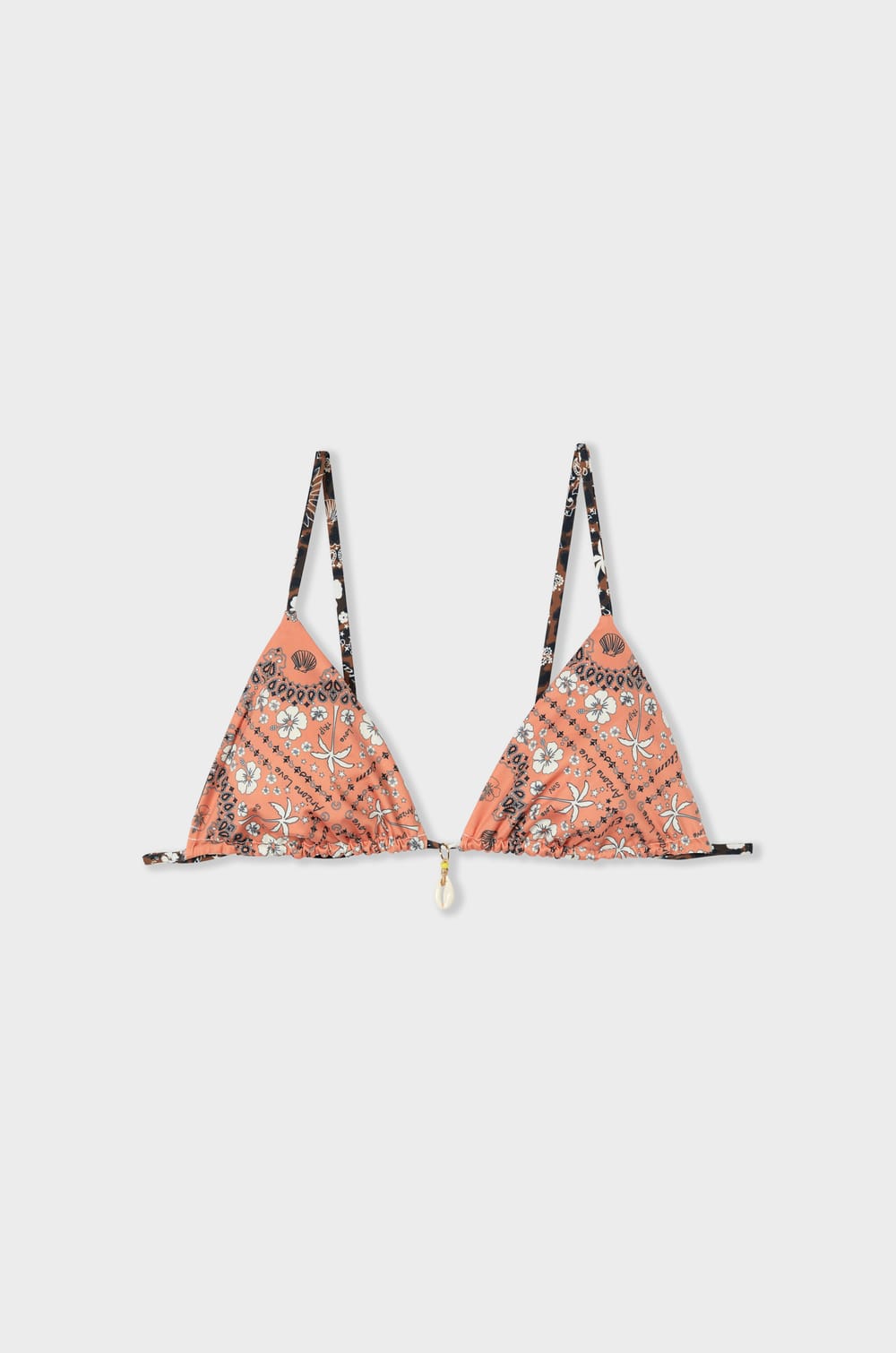 Triangle haut de maillot imprimé réversible;${refinementColor}