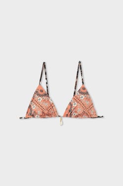 Triangle haut de maillot imprimé réversible;${refinementColor}