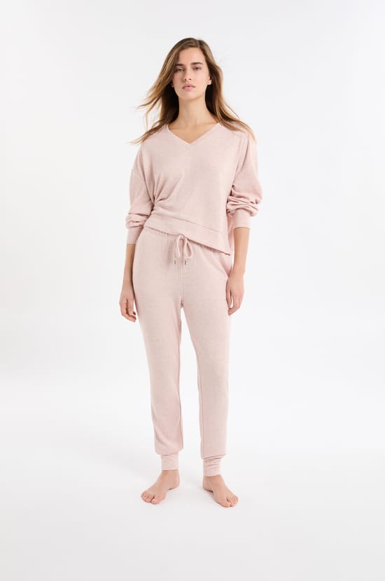 Pantalon de pyjama avec cordon;${refinementColor}