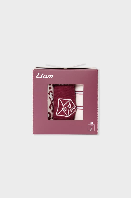 Patterned socks with cotton;${refinementColor}