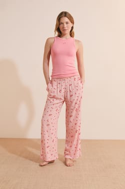 Pantalon de pyjama 7/8 &agrave; motifs tomate;${refinementColor}